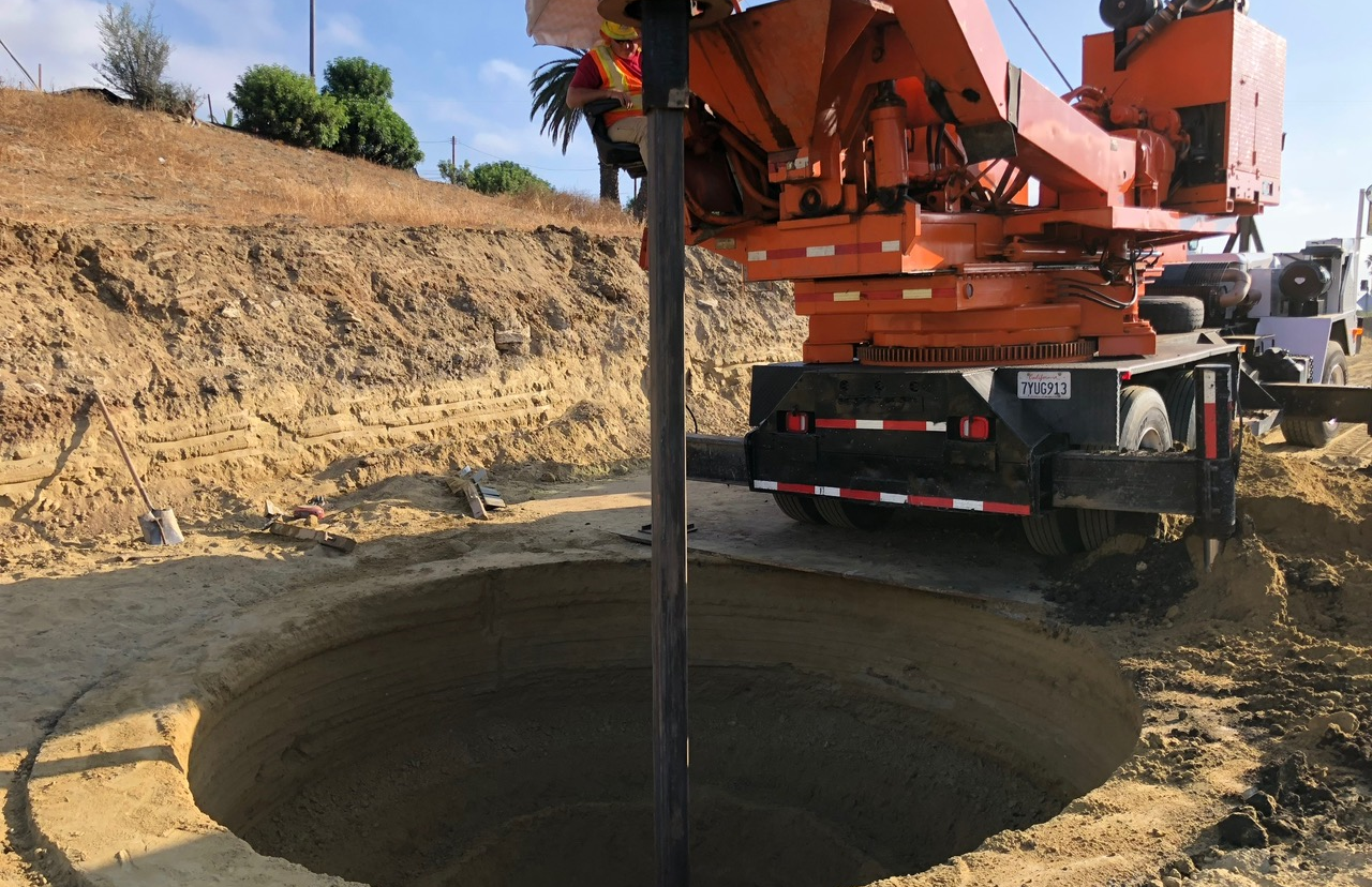 drilling for underground cistern